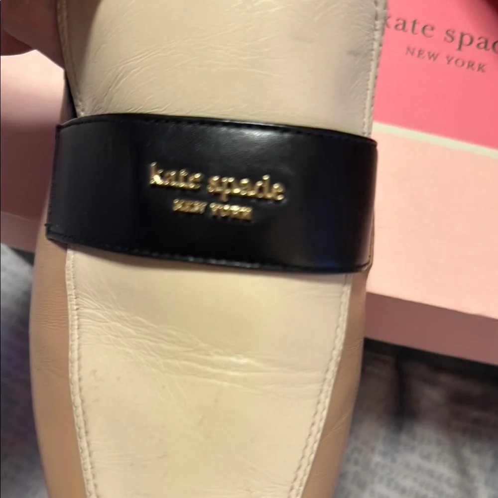 Kate Spade Cream and Black Flats for Effortless Elegance - Picture 3 of 9